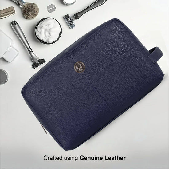 BRANDON Leather Toiletry Bag For Men & Women - WILDHORN