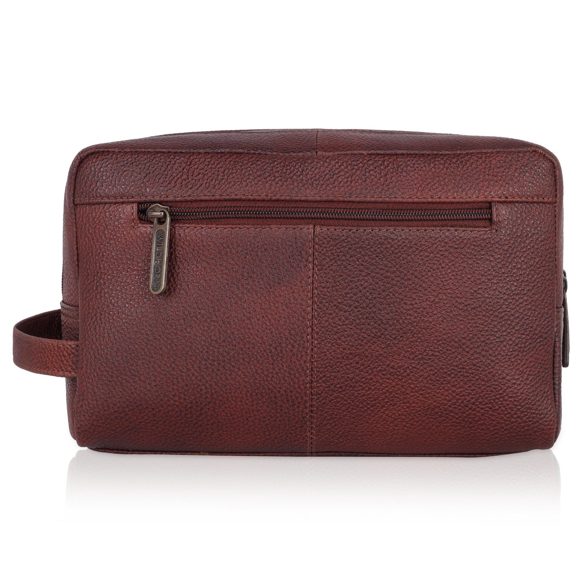 BRANDON Leather Toiletry Bag For Men & Women - WILDHORN