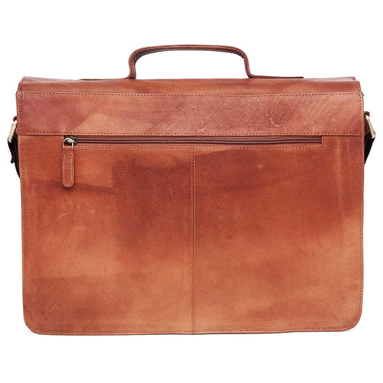 BRISBANE Leather Laptop Messenger Bag for Men - WILDHORN