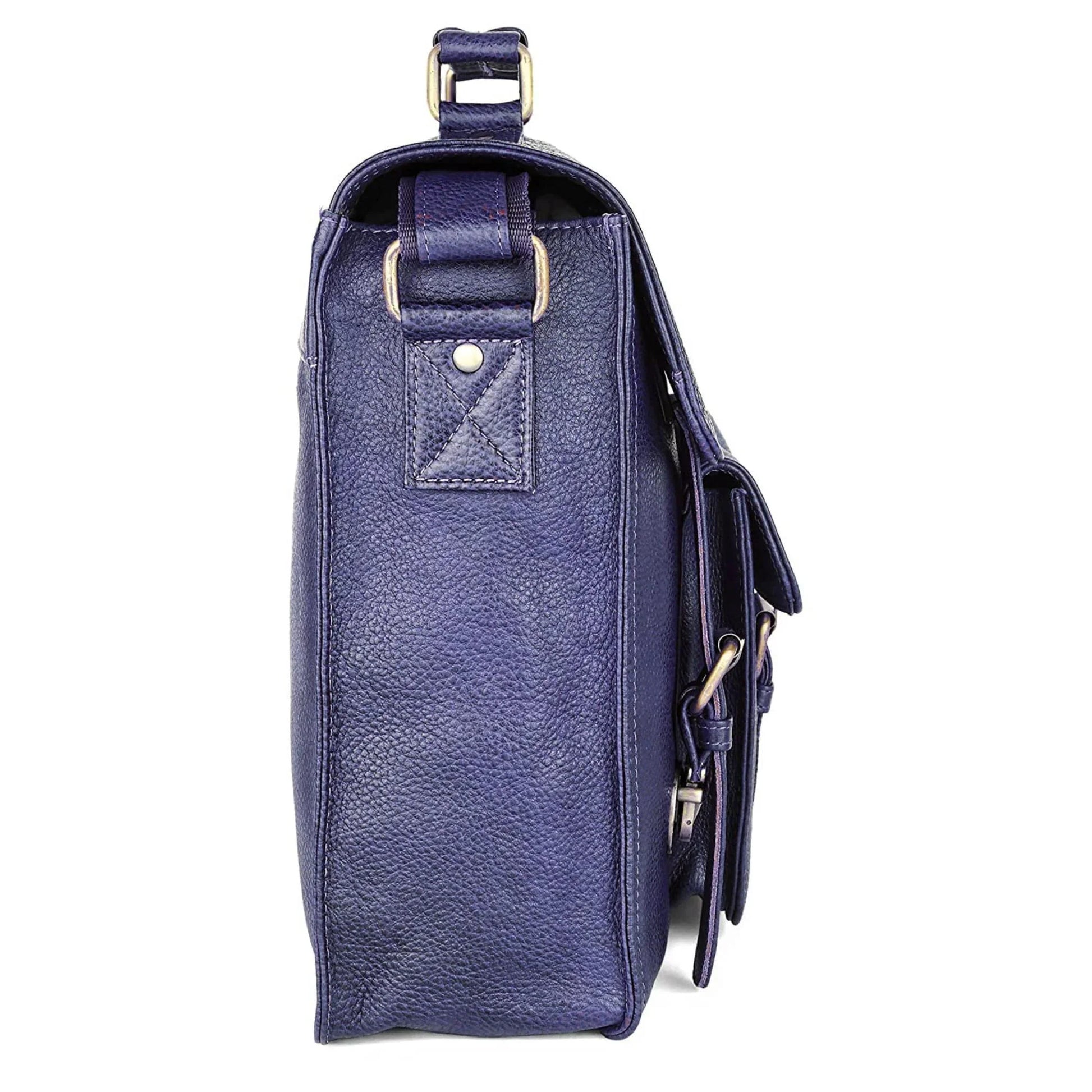 BYRON BAY Leather Laptop Messenger Bag for Men - WILDHORN