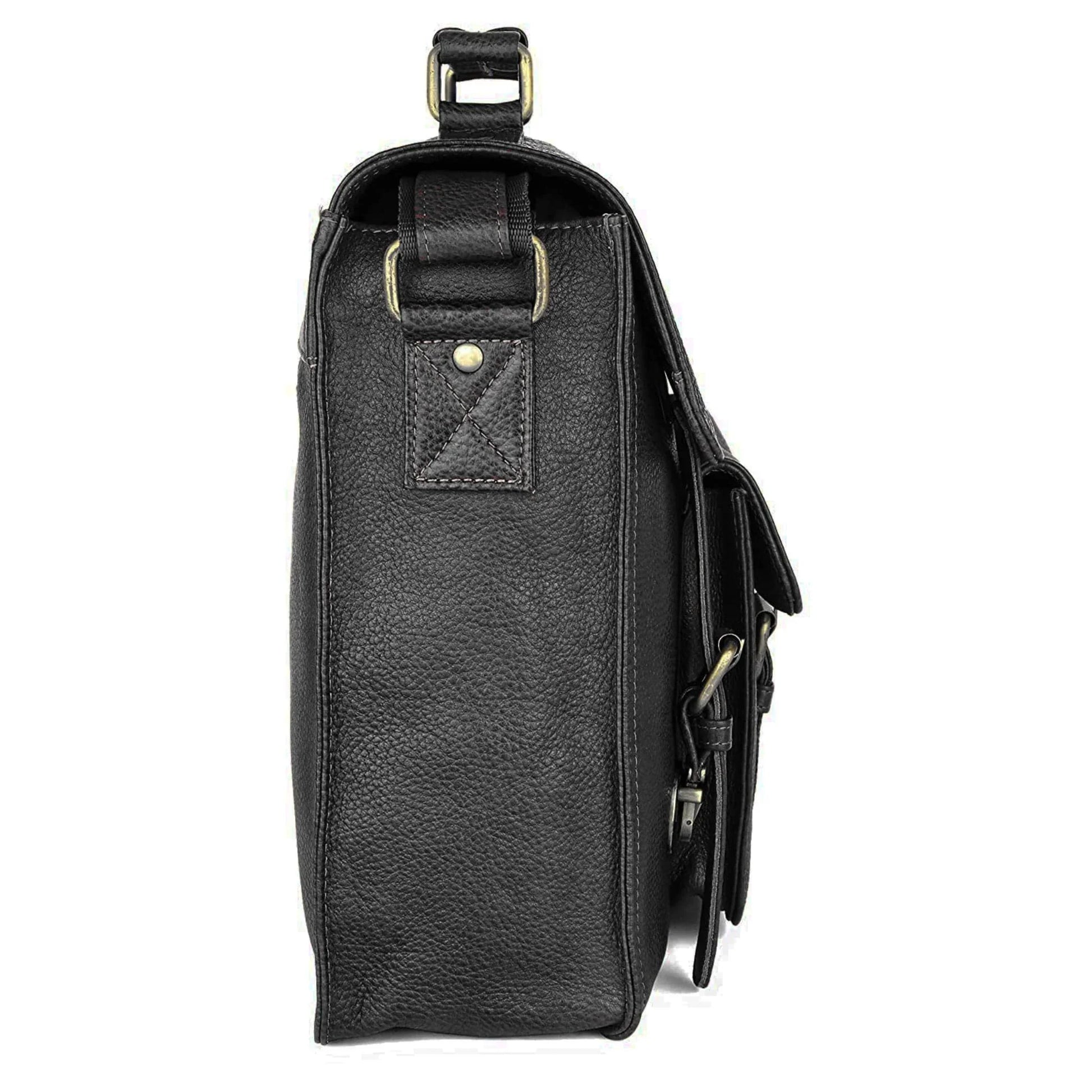 BYRON BAY Leather Laptop Messenger Bag for Men - WILDHORN