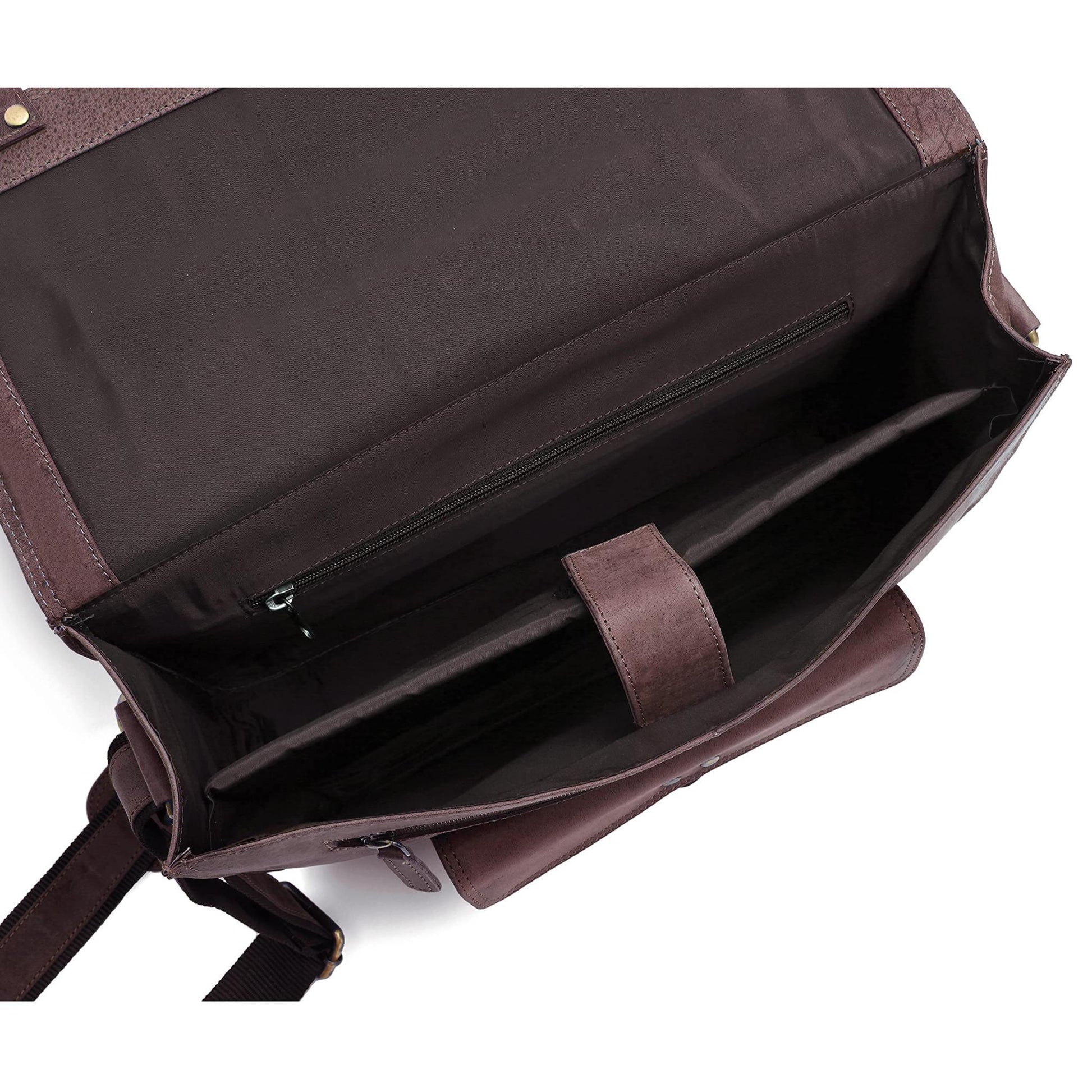 BYRON BAY Leather Laptop Messenger Bag for Men - WILDHORN