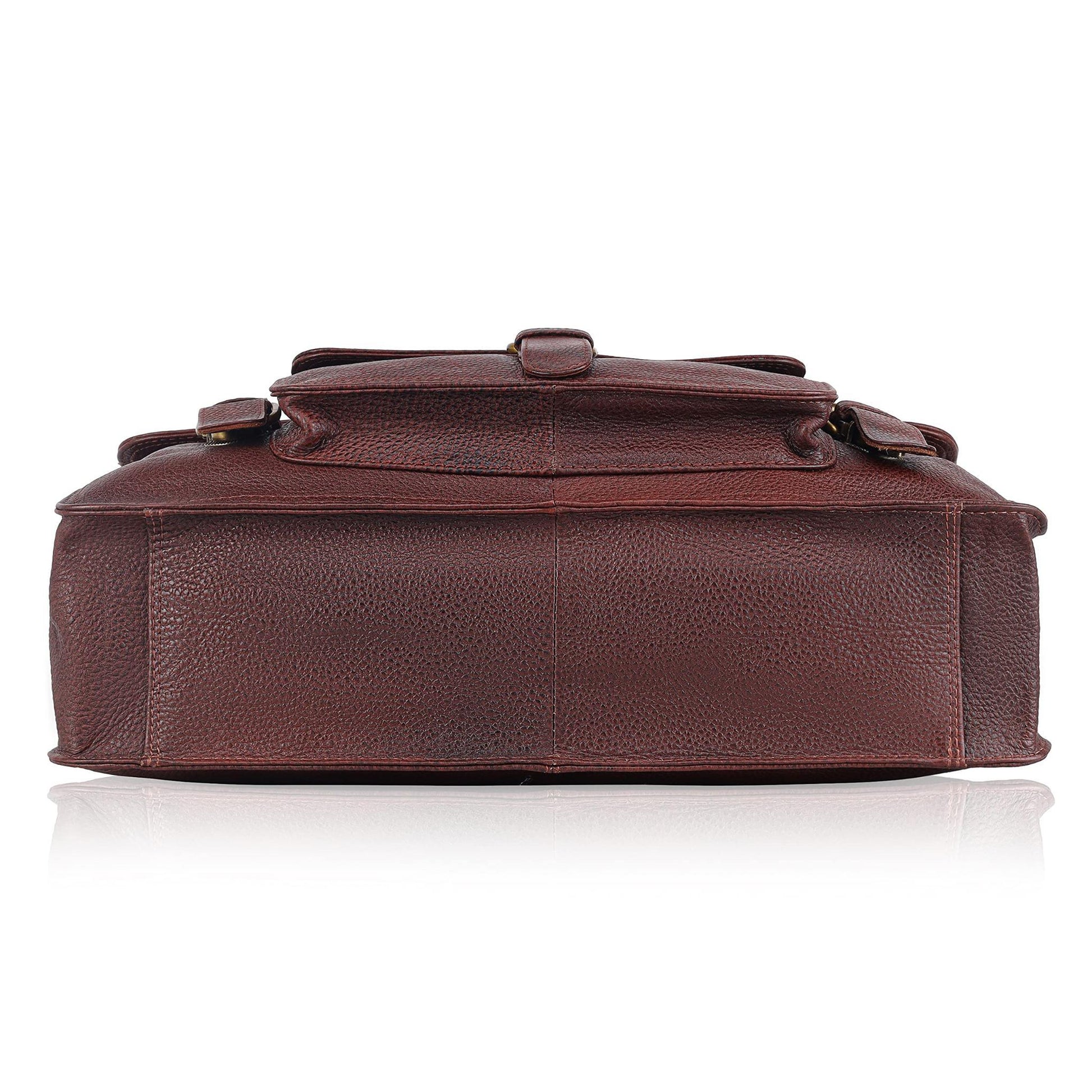 BYRON BAY Leather Laptop Messenger Bag for Men - WILDHORN