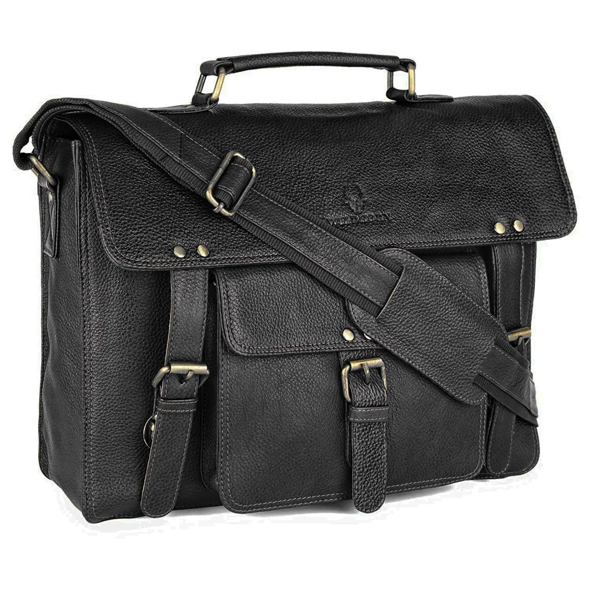 BYRON BAY Leather Laptop Messenger Bag for Men - WILDHORN