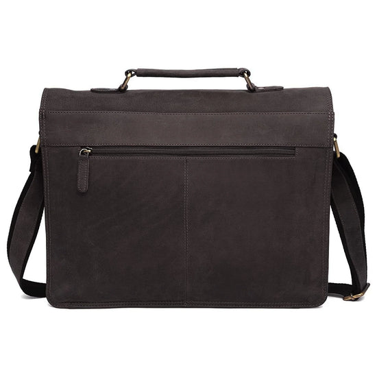 BYRON BAY Leather Laptop Messenger Bag for Men - WILDHORN