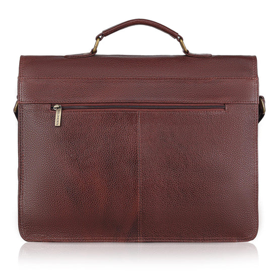 BYRON BAY Leather Laptop Messenger Bag for Men - WILDHORN
