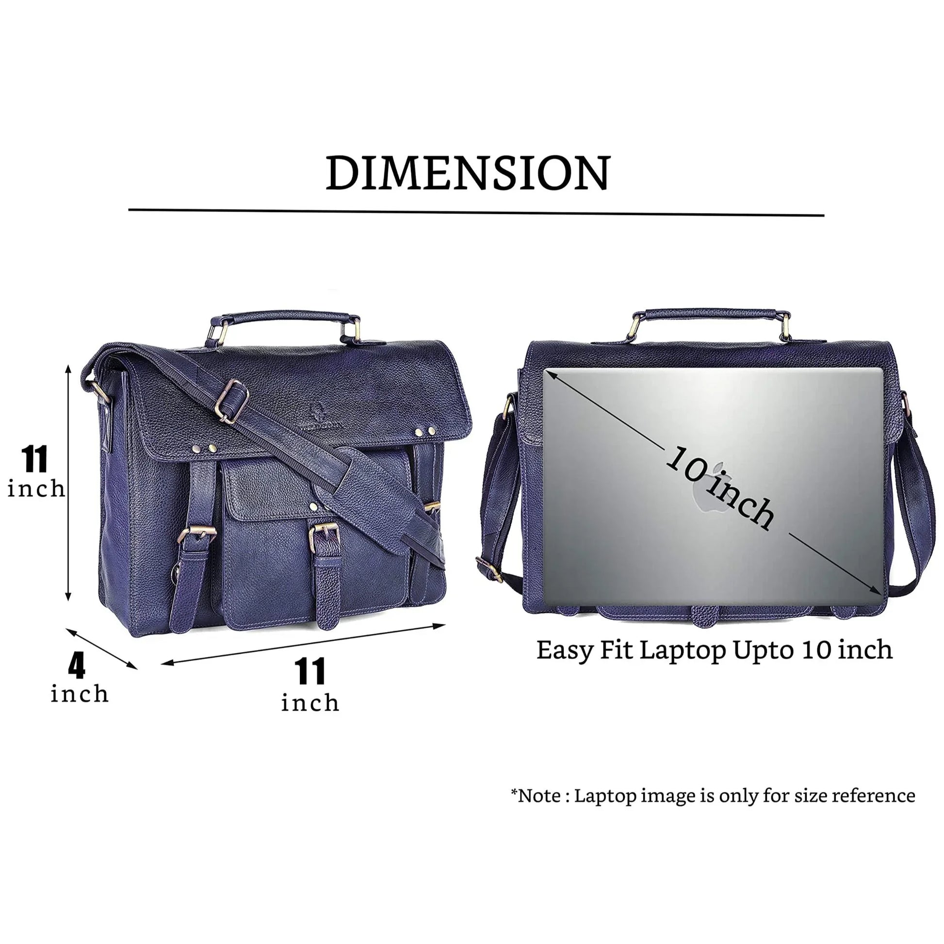 BYRON BAY Leather Laptop Messenger Bag for Men - WILDHORN