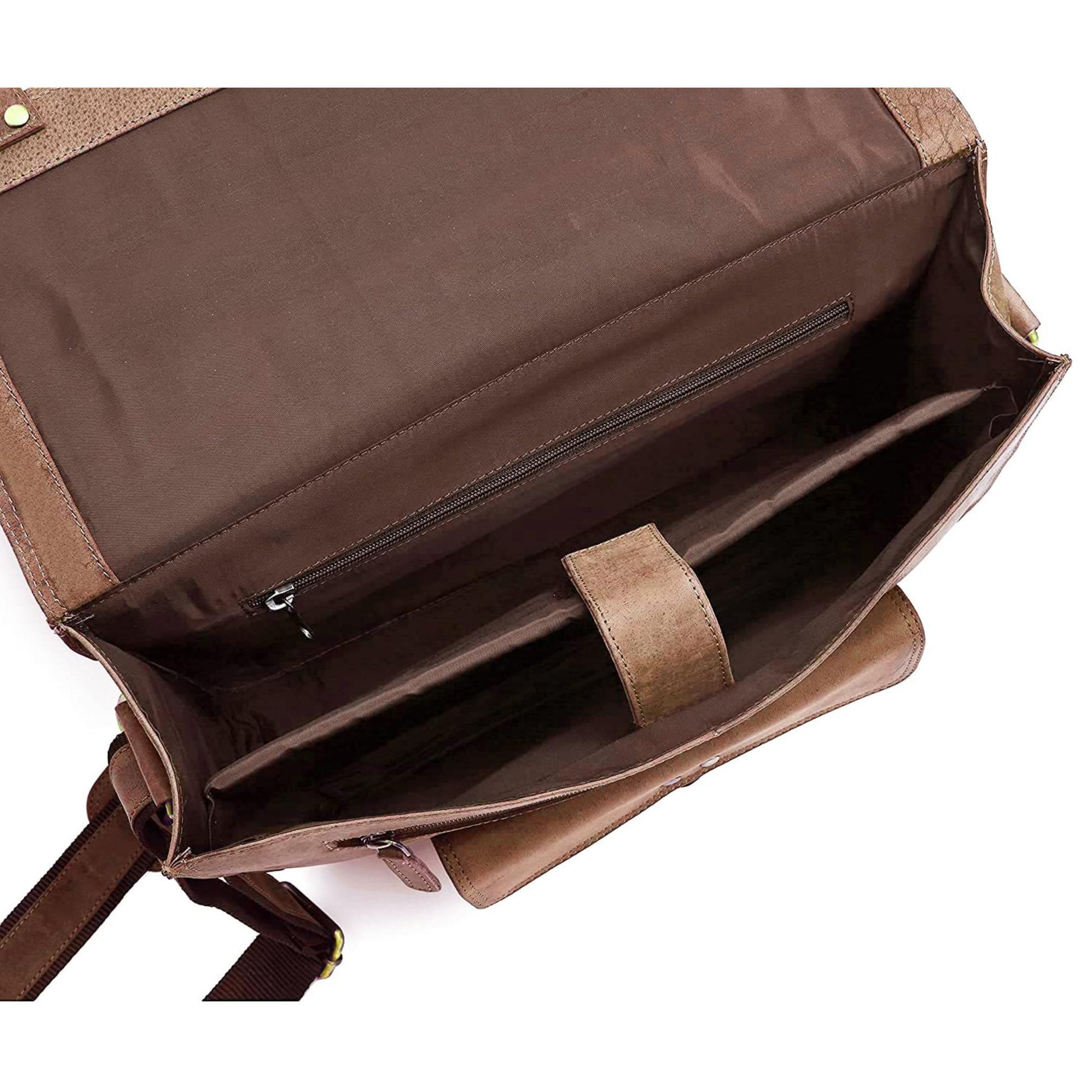 BYRON BAY Leather Laptop Messenger Bag for Men - WILDHORN