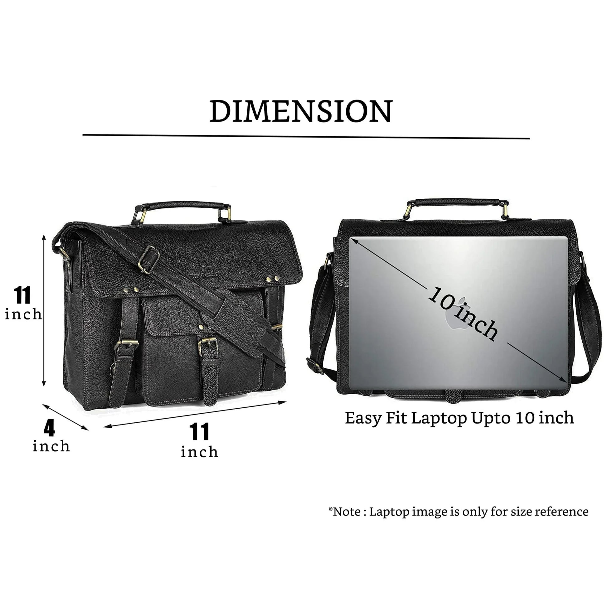 BYRON BAY Leather Laptop Messenger Bag for Men - WILDHORN