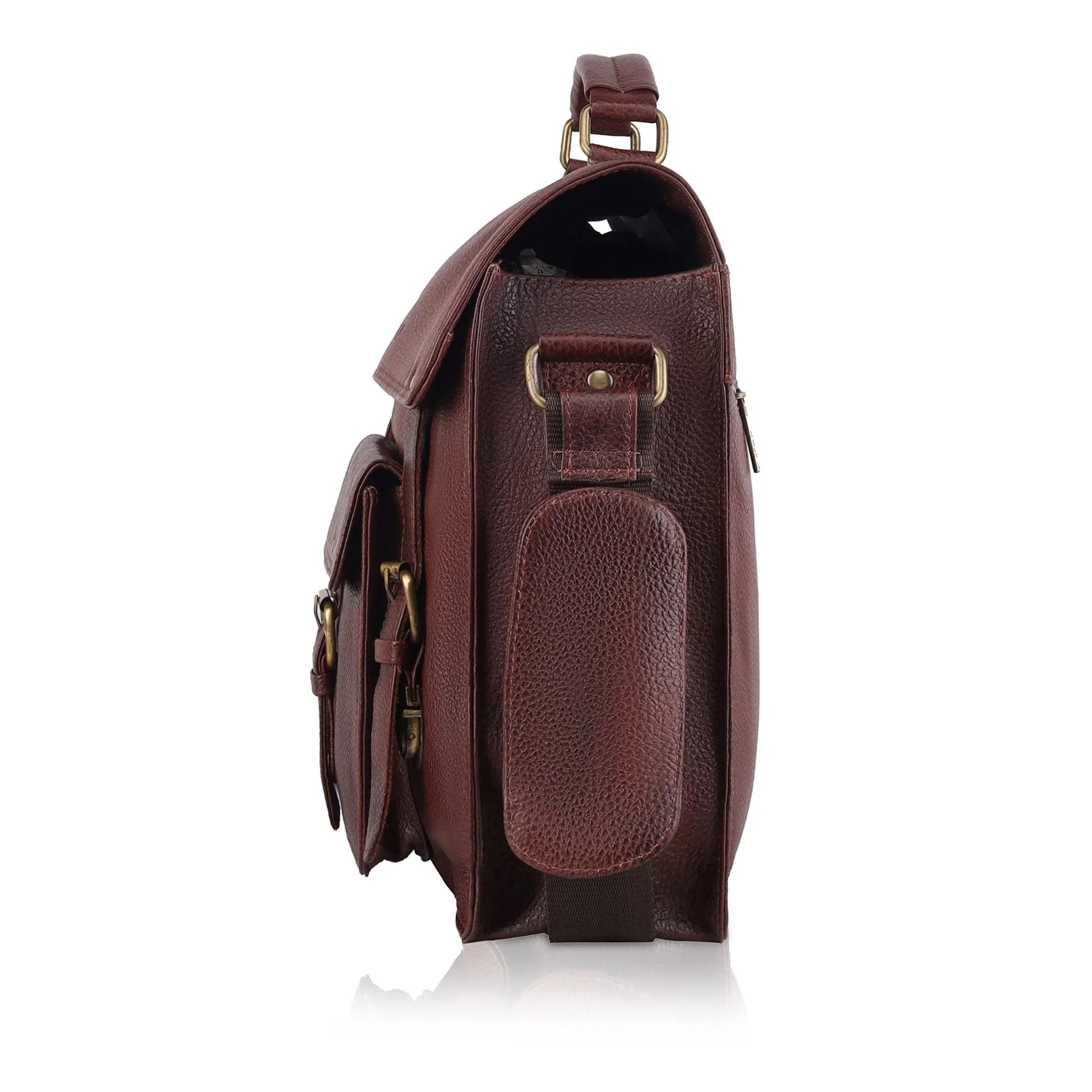 BYRON BAY Leather Laptop Messenger Bag for Men - WILDHORN