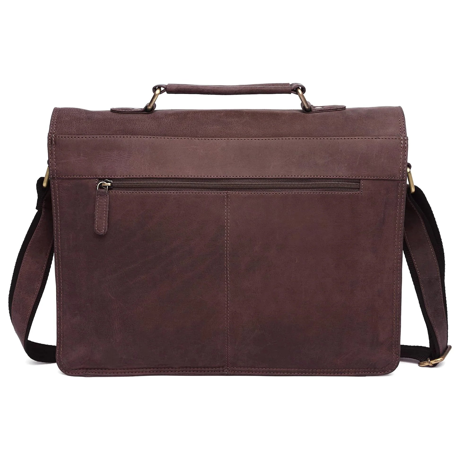 BYRON BAY Leather Laptop Messenger Bag for Men - WILDHORN