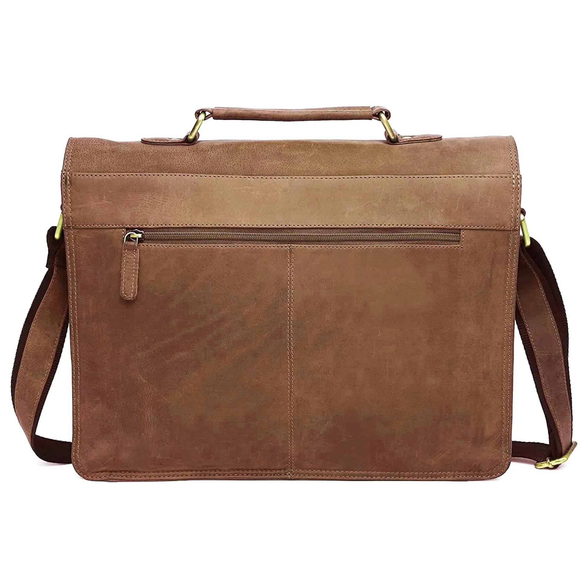 BYRON BAY Leather Laptop Messenger Bag for Men - WILDHORN