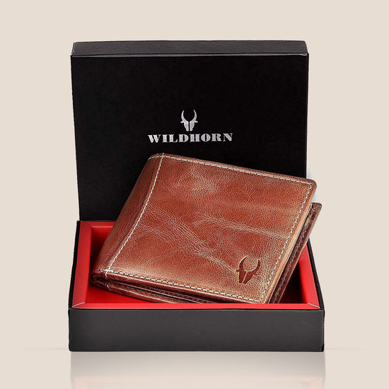CAESAR RFID Protected Leather Wallet for Men - WILDHORN