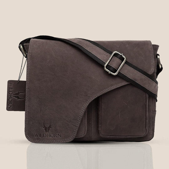 CAISTOR Leather Messenger Bag for Men - WILDHORN