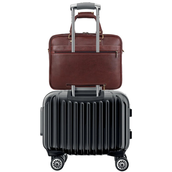 CAMBRIDGE Leather Laptop Messenger Bag for Men - WILDHORN