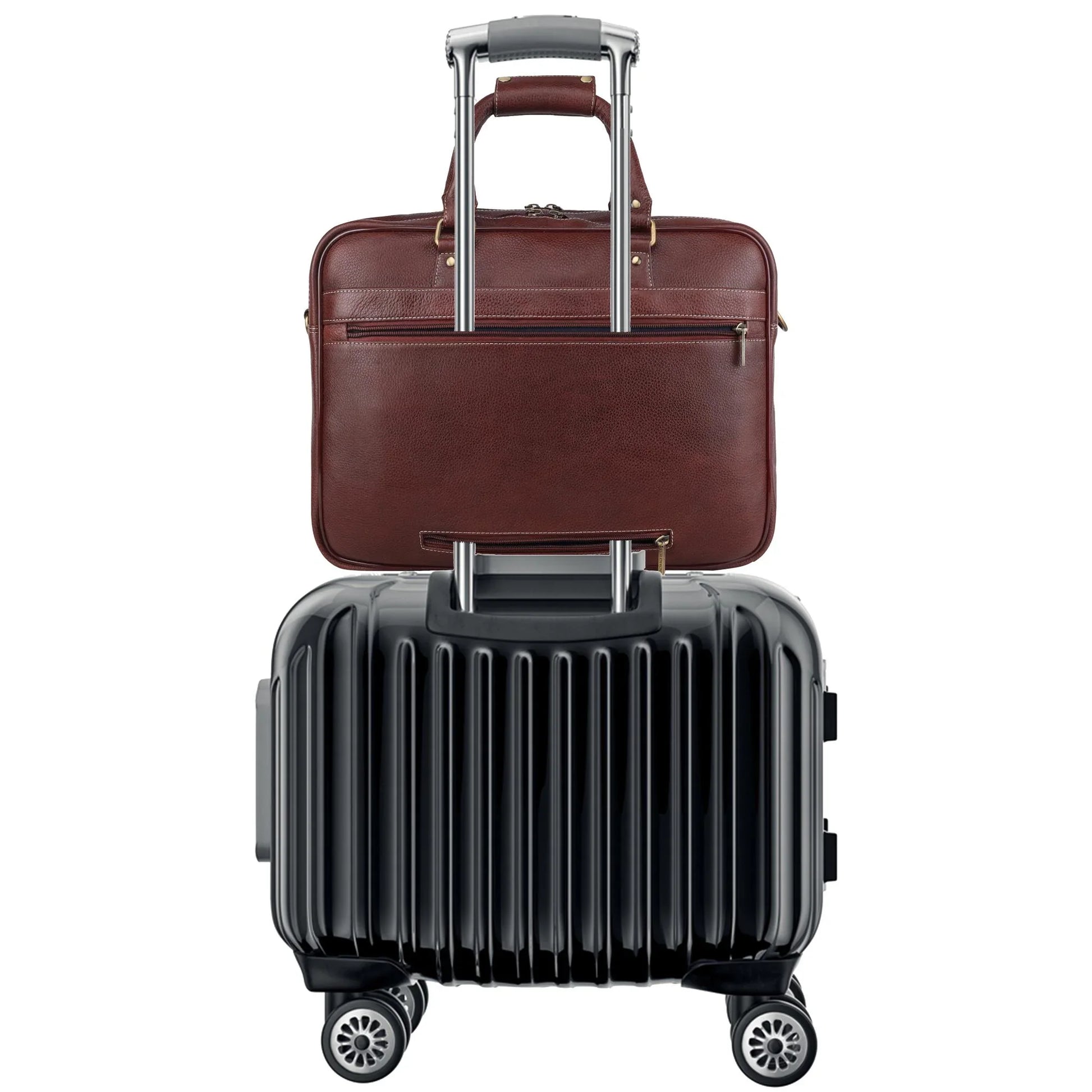 CAMBRIDGE Leather Laptop Messenger Bag for Men - WILDHORN