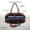 CAMBRIDGE Leather Laptop Messenger Bag for Men - WILDHORN