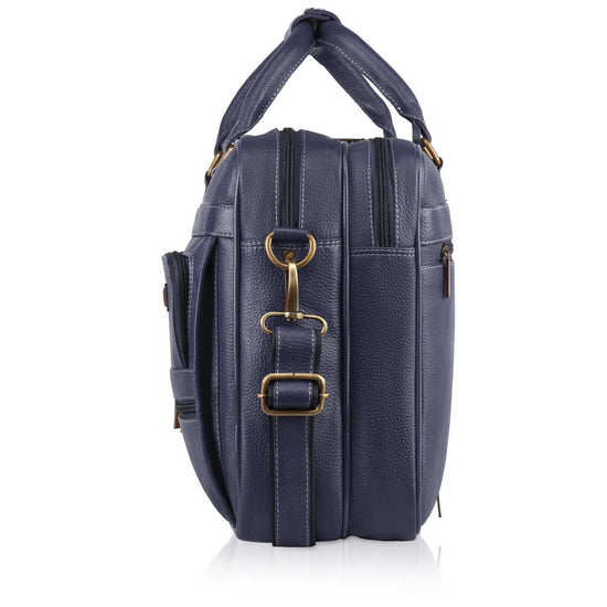 CAMBRIDGE Leather Laptop Messenger Bag for Men - WILDHORN