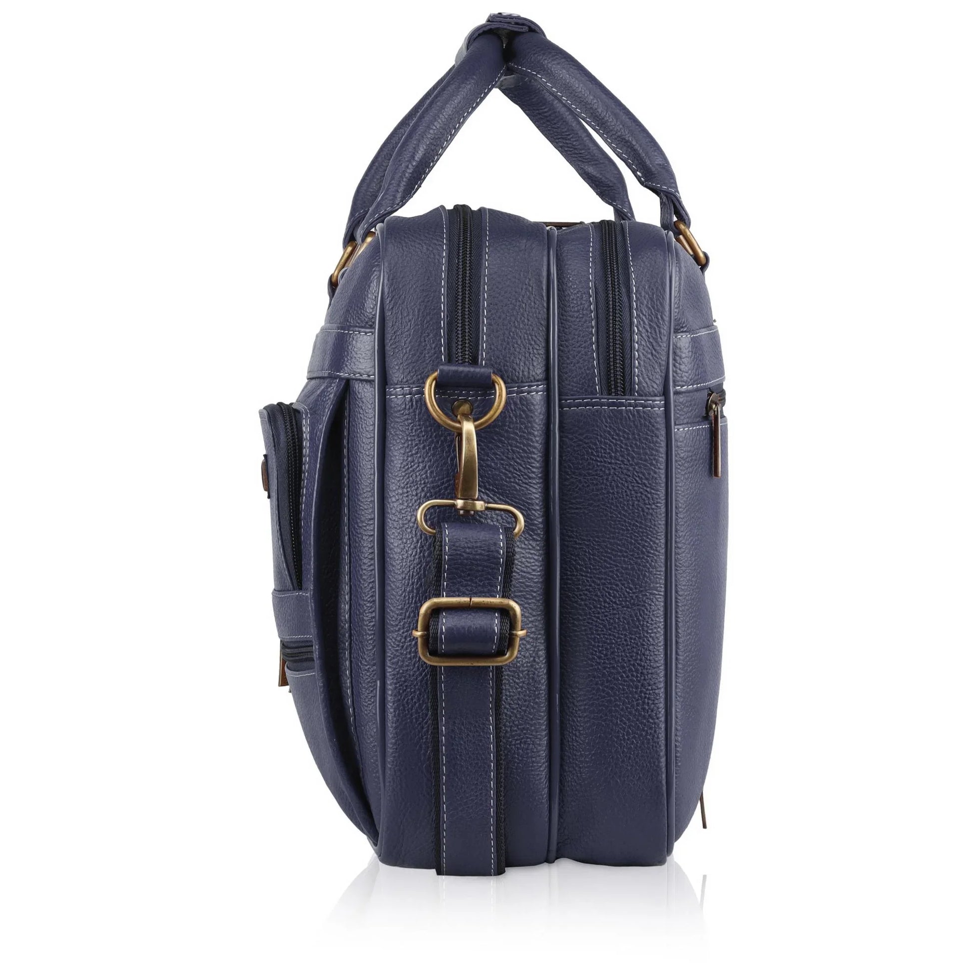 CAMBRIDGE Leather Laptop Messenger Bag for Men - WILDHORN