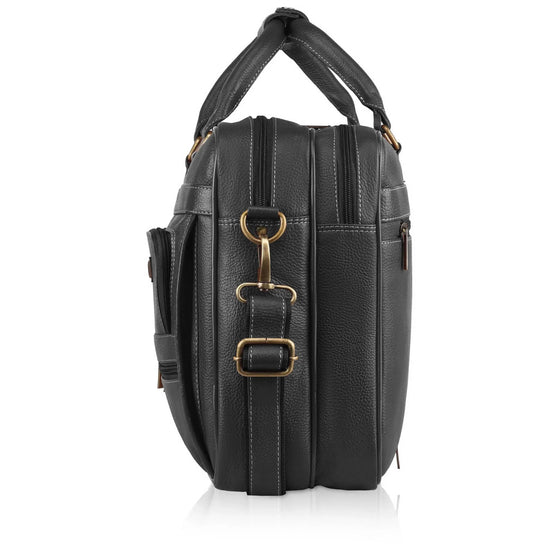 CAMBRIDGE Leather Laptop Messenger Bag for Men - WILDHORN