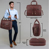 CAMBRIDGE Leather Laptop Messenger Bag for Men - WILDHORN