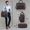 CAMBRIDGE Leather Laptop Messenger Bag for Men - WILDHORN