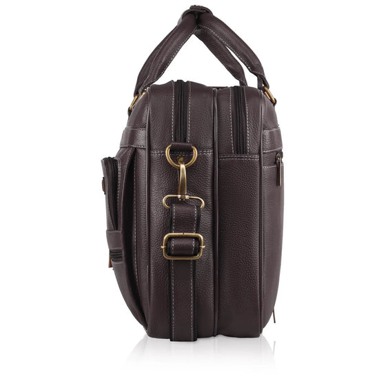 CAMBRIDGE Leather Laptop Messenger Bag for Men - WILDHORN