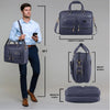 CAMBRIDGE Leather Laptop Messenger Bag for Men - WILDHORN
