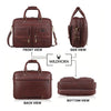 CAMBRIDGE Leather Laptop Messenger Bag for Men - WILDHORN