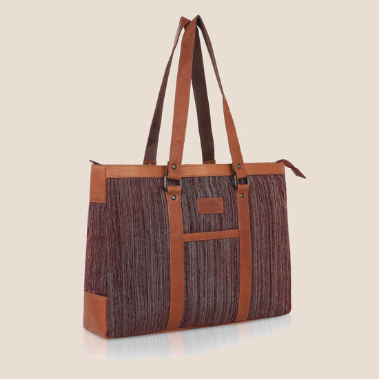 CAROLINA Canvas Laptop Tote Bag for Women I 15.6 inch Canvas Shoulder Bag - WILDHORN