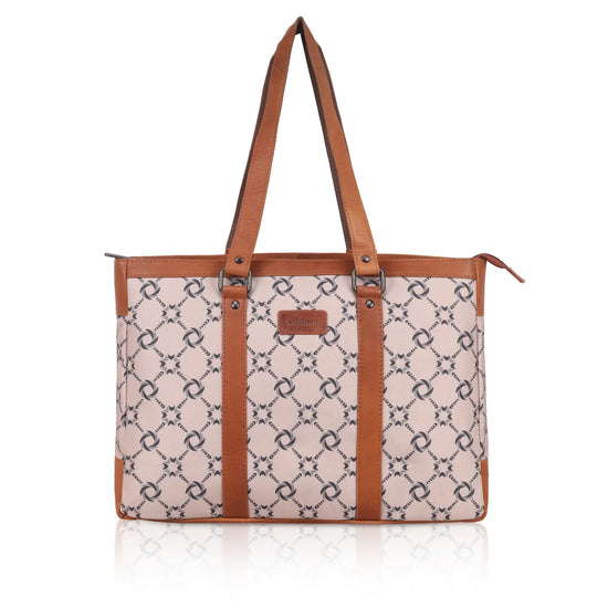 CAROLINA Laptop Tote Bag for Women I 15.6 inch Canvas Shoulder Bags for Laptop I Computer Messenger Purse I Handbag Office Briefcase Bag - WILDHORN