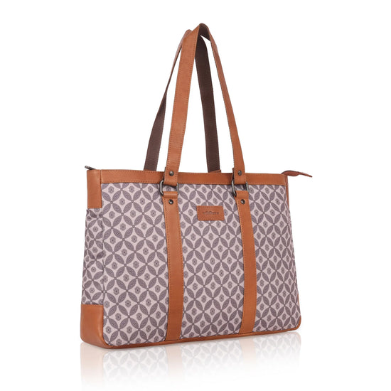 CAROLINA Laptop Tote Bag for Women I 15.6 inch Canvas Shoulder Bags for Laptop I Computer Messenger Purse I Handbag Office Briefcase Bag - WILDHORN