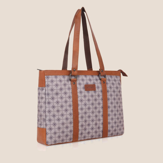 CAROLINA Laptop Tote Bag for Women I 15.6 inch Canvas Shoulder Bags for Laptop I Computer Messenger Purse I Handbag Office Briefcase Bag - WILDHORN