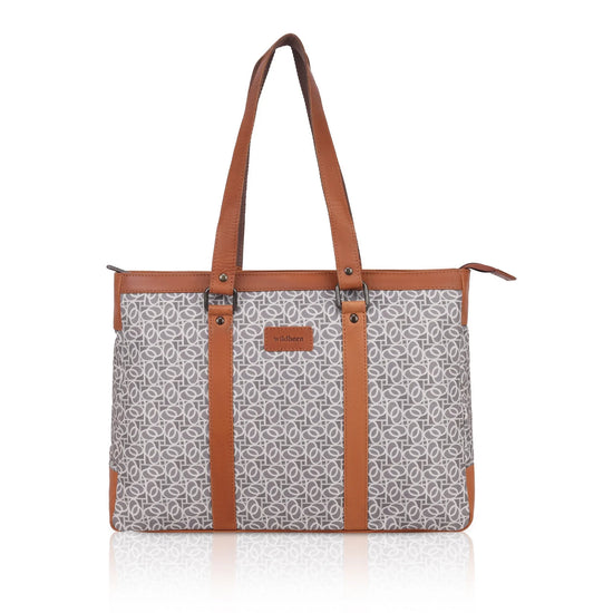 CAROLINA Laptop Tote Bag for Women I 15.6 inch Canvas Shoulder Bags for Laptop I Computer Messenger Purse I Handbag Office Briefcase Bag - WILDHORN