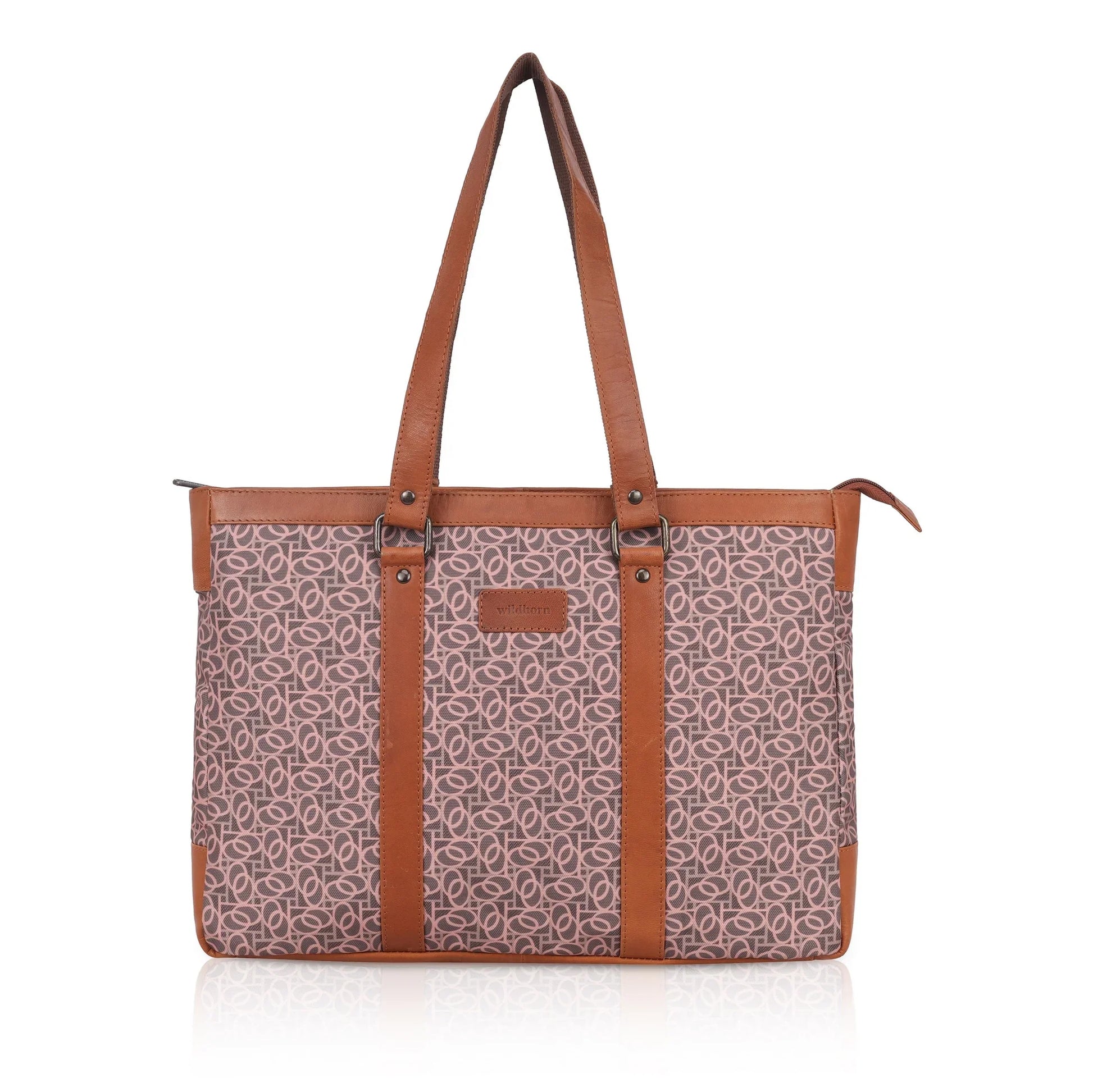 CAROLINA Laptop Tote Bag for Women I 15.6 inch Canvas Shoulder Bags for Laptop I Computer Messenger Purse I Handbag Office Briefcase Bag - WILDHORN