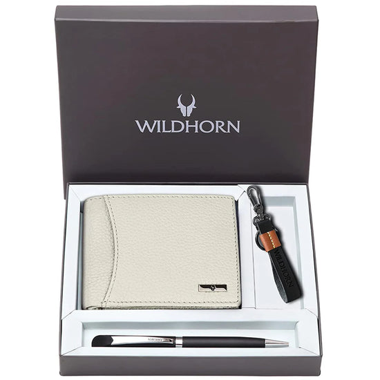 CORDOVA Leather Wallet, Keychain & Pen Gift Hamper for Men - WILDHORN