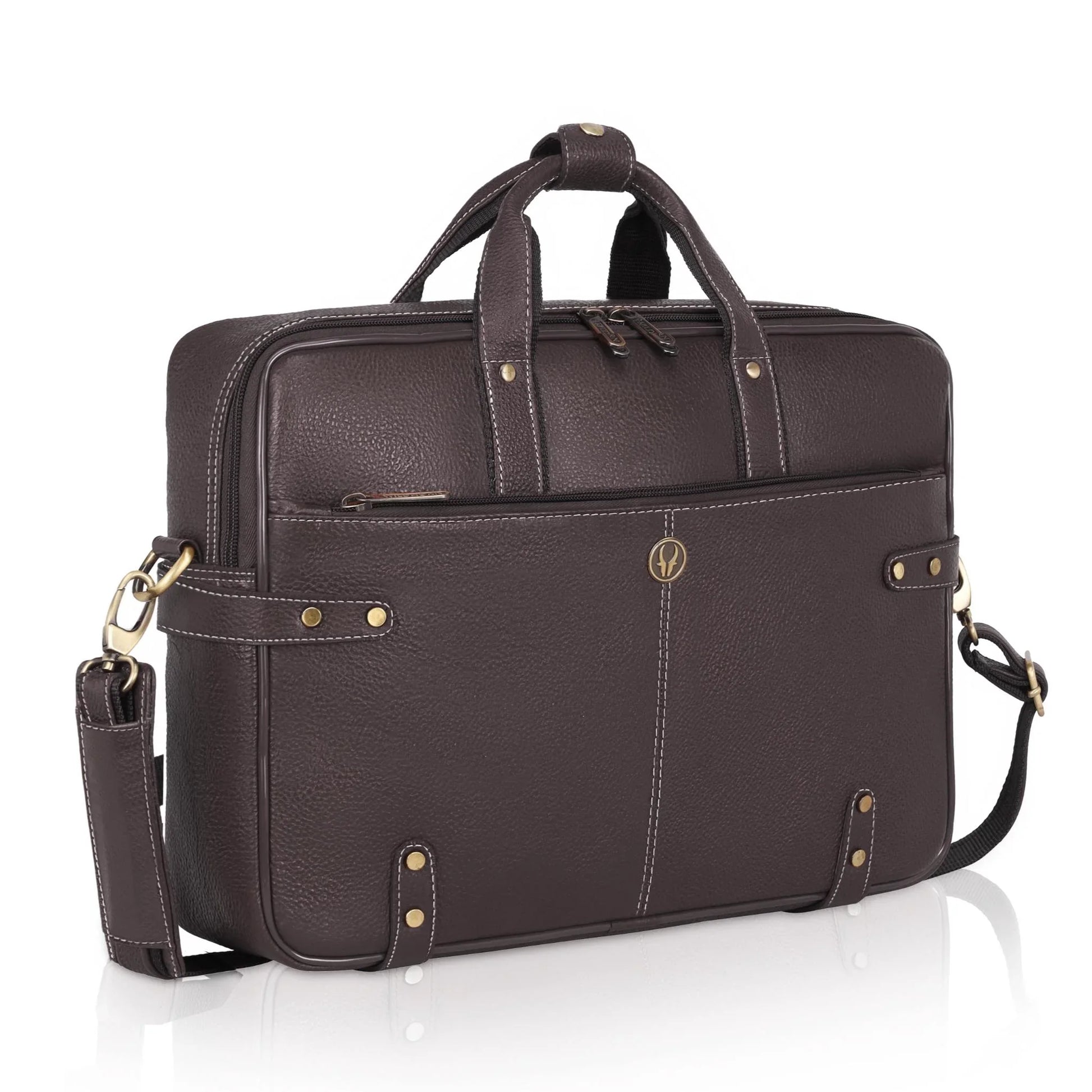 CYRUS Leather Laptop Messenger Bag for Men - WILDHORN