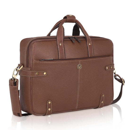 CYRUS Leather Laptop Messenger Bag for Men - WILDHORN