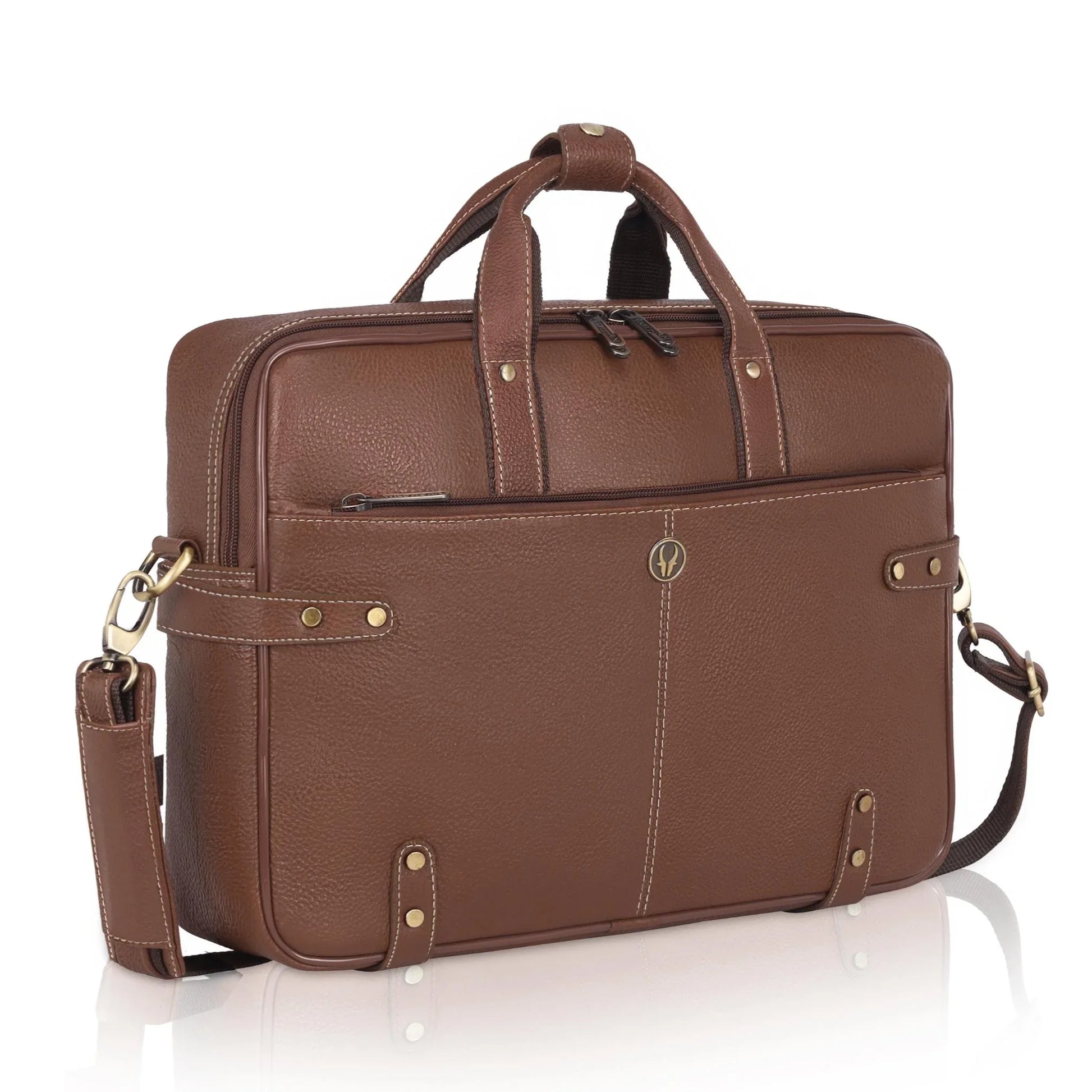 CYRUS Leather Laptop Messenger Bag for Men - WILDHORN