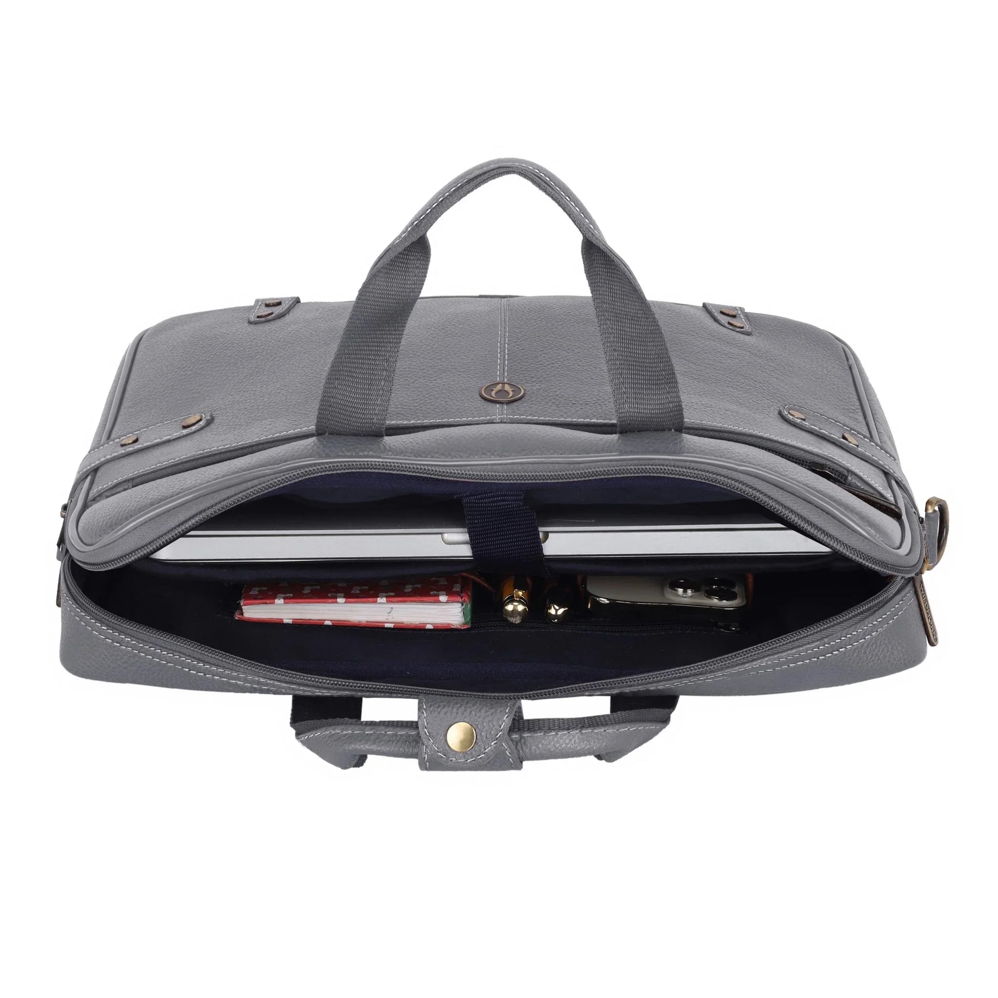 CYRUS Leather Laptop Messenger Bag for Men - WILDHORN