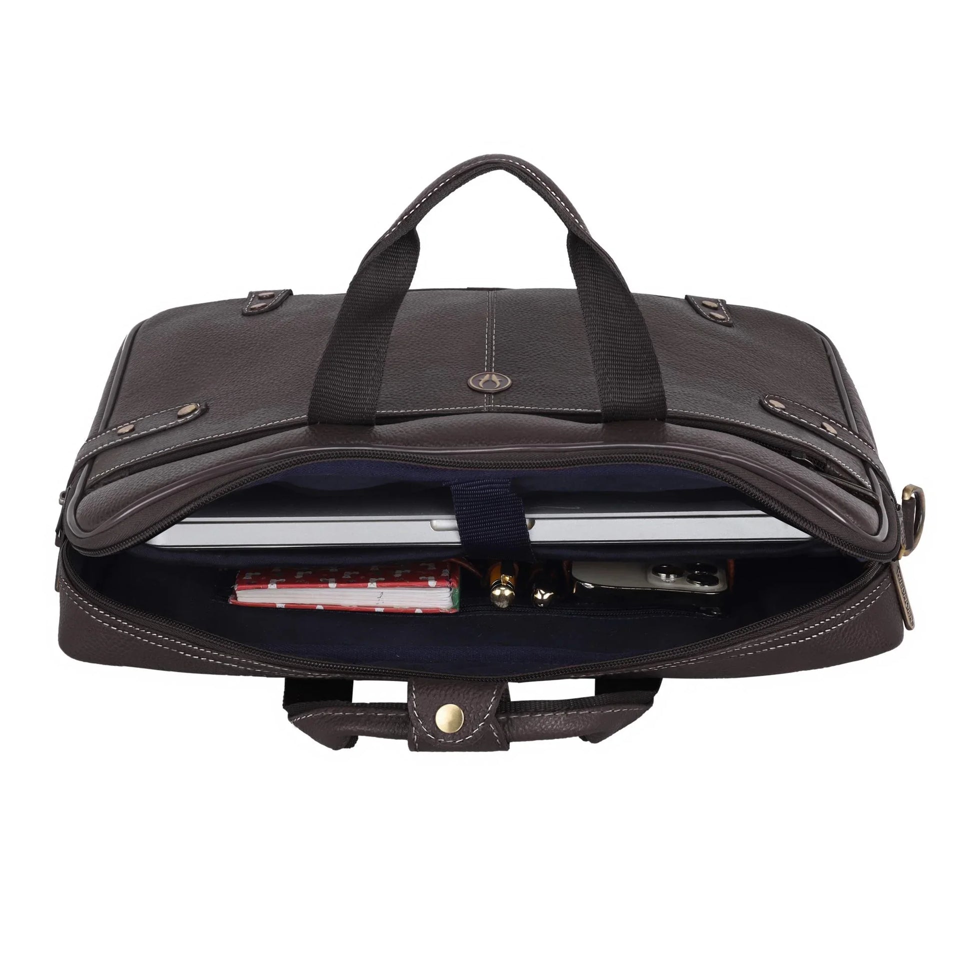 CYRUS Leather Laptop Messenger Bag for Men - WILDHORN