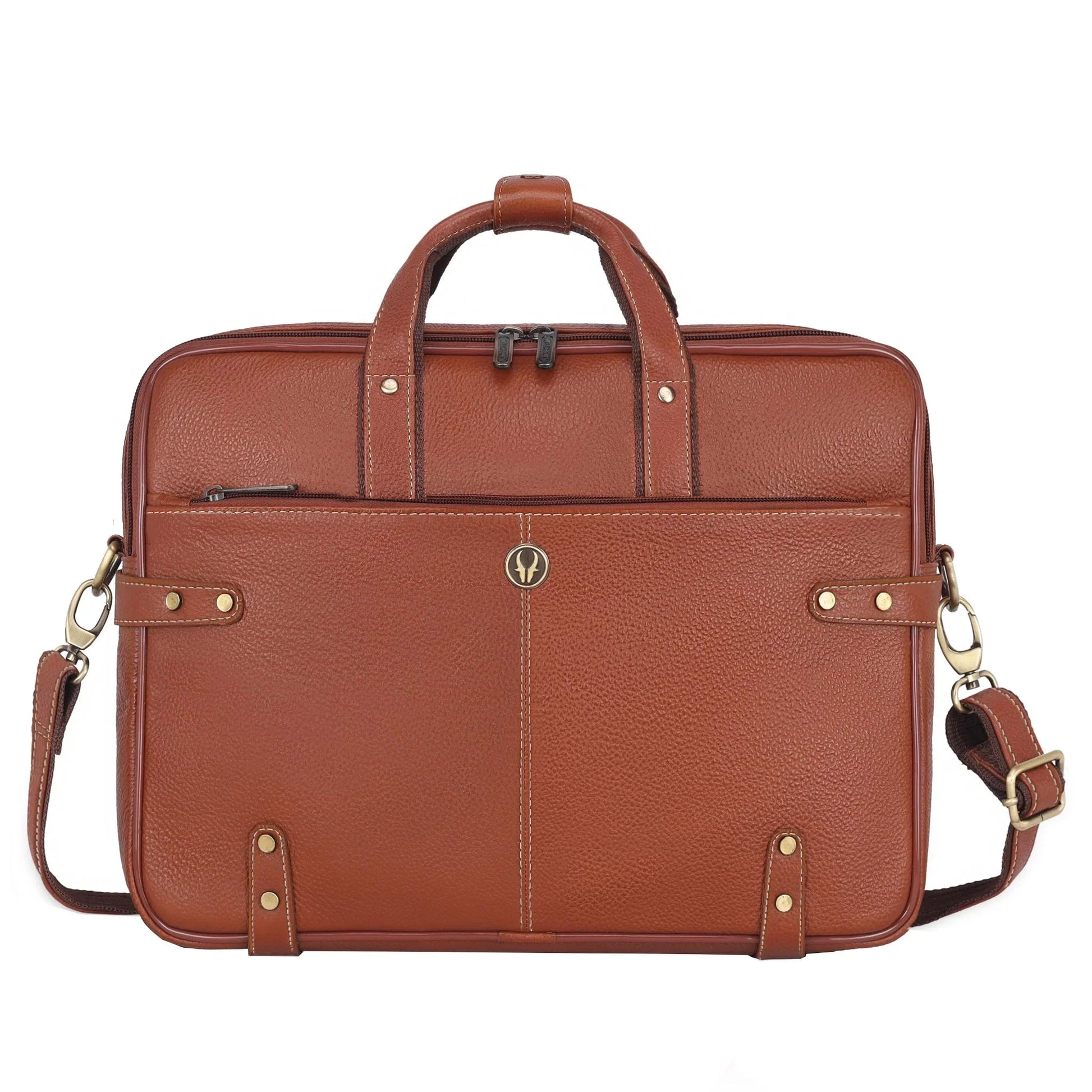 CYRUS Leather Laptop Messenger Bag for Men - WILDHORN