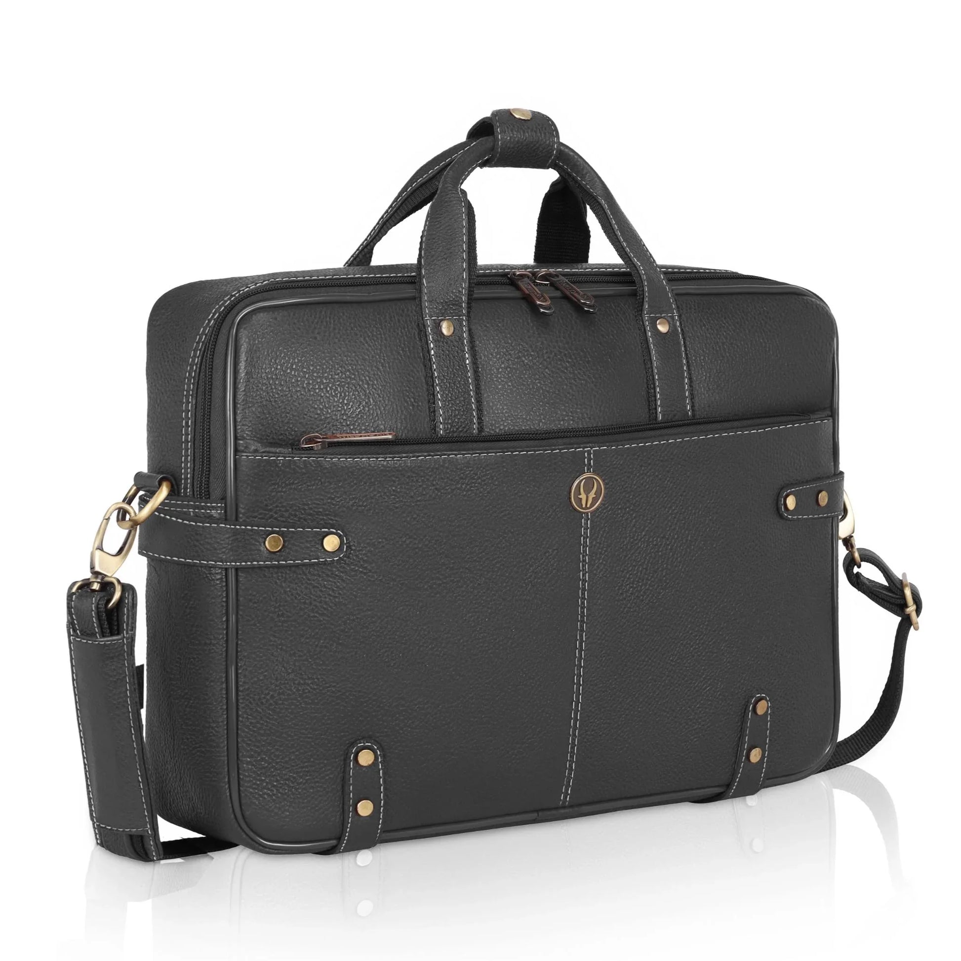 CYRUS Leather Laptop Messenger Bag for Men - WILDHORN