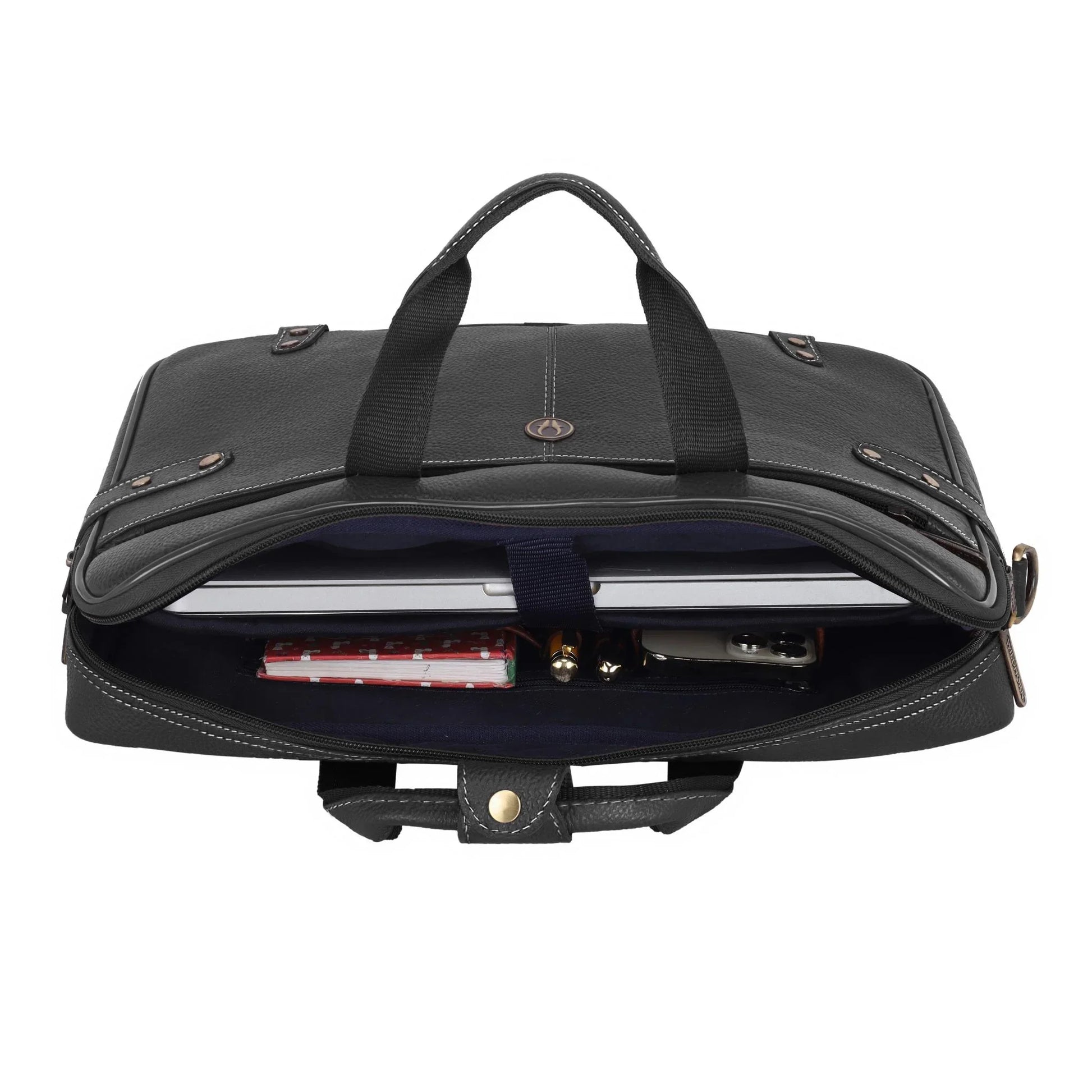 CYRUS Leather Laptop Messenger Bag for Men - WILDHORN