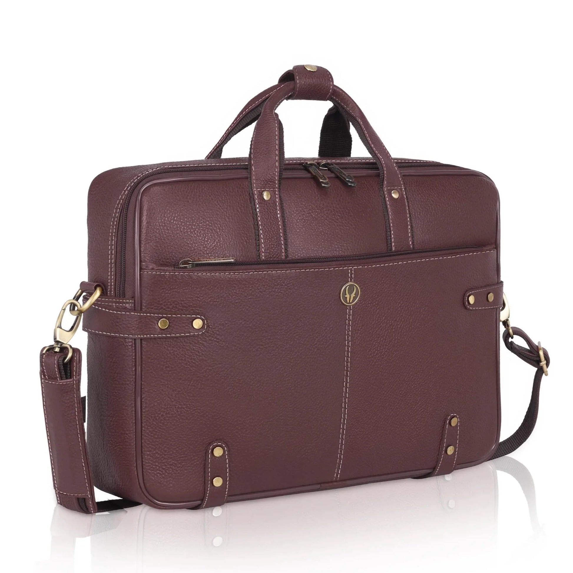 CYRUS Leather Laptop Messenger Bag for Men - WILDHORN