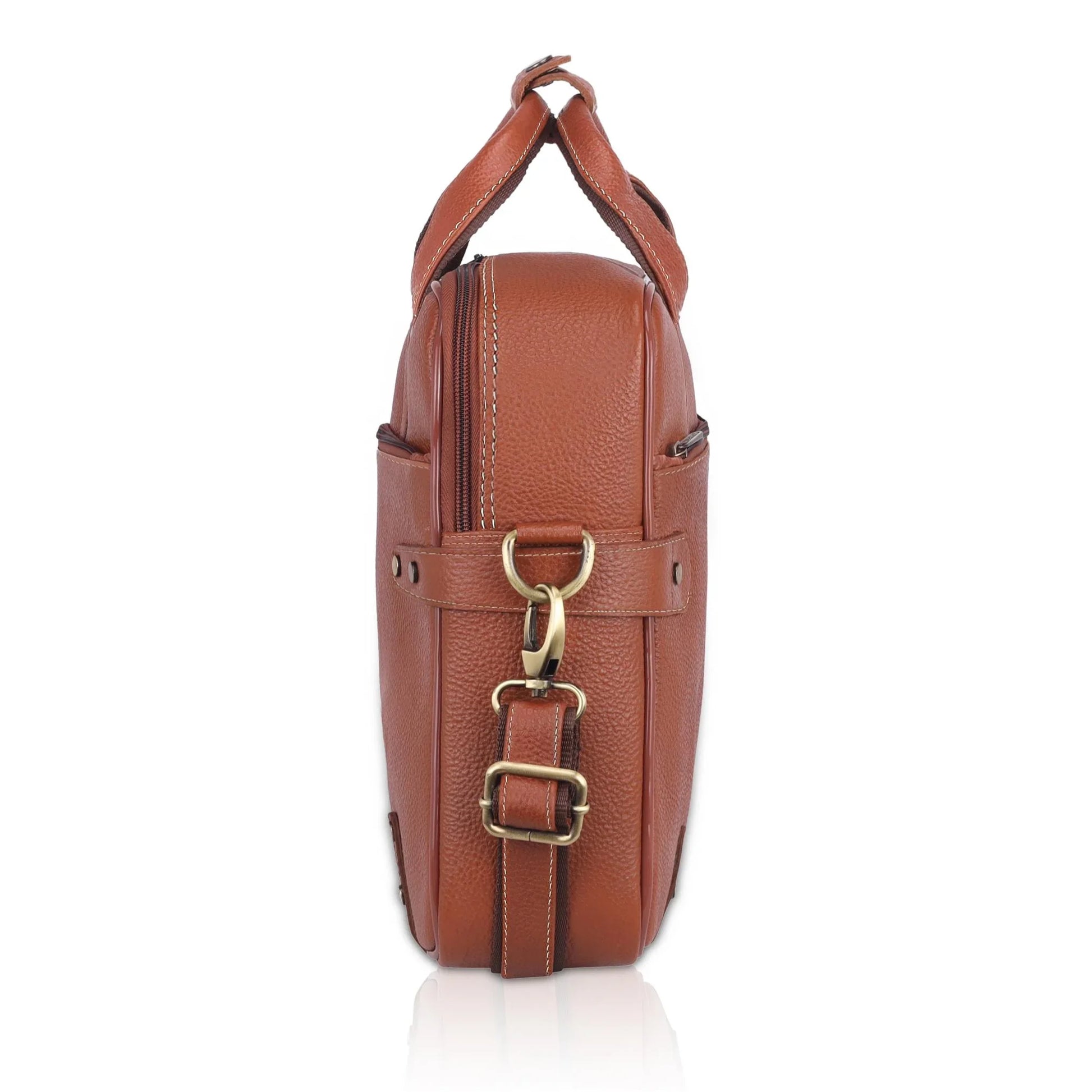 CYRUS Leather Laptop Messenger Bag for Men - WILDHORN