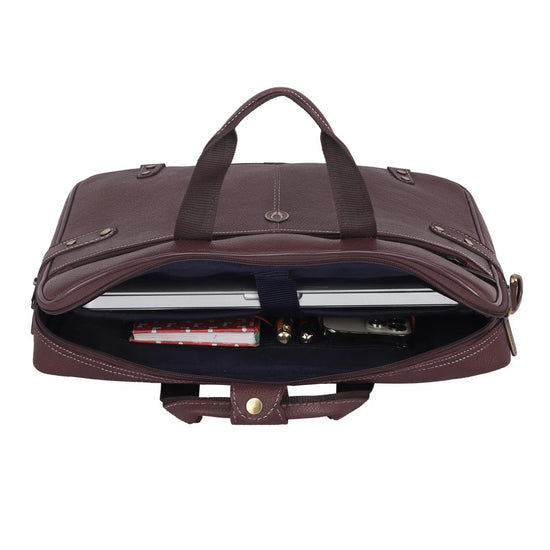 CYRUS Leather Laptop Messenger Bag for Men - WILDHORN