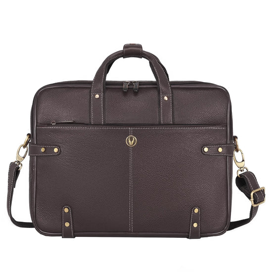 CYRUS Leather Laptop Messenger Bag for Men - WILDHORN