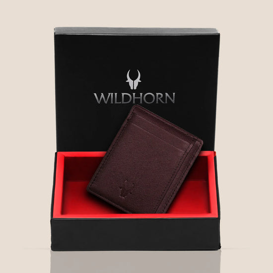 DALLAS RFID Protected Leather Card Holder for Men - WILDHORN