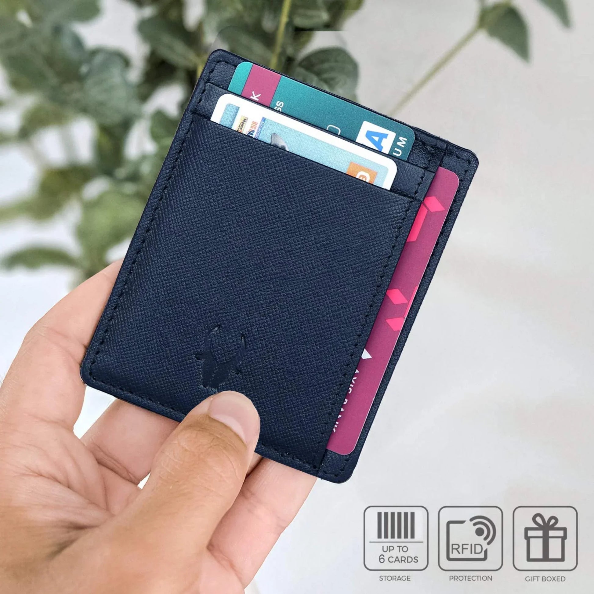 DALLAS RFID Protected Leather Card Holder for Men - WILDHORN